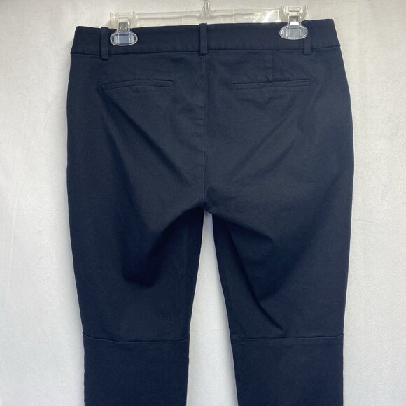 J.Crew Mercantile Mid Rise Ankle Pants Women Sz 8 Black Stretch Side Zip Used - Picture 10 of 16